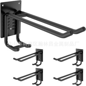 Ganchos de pared de doble capa para herramientas de jardín, de 10 pulgadas, de acero negro, para mangueras, escaleras, sillas, organización de garaje - Product Image 4