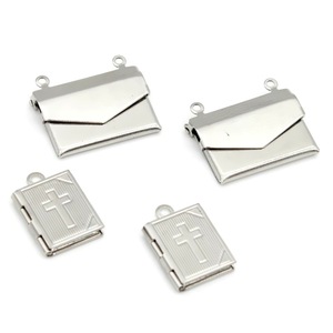 Colgante de acero inoxidable con forma de cruz para hacer joyas, diseño de sobre cuadrado de acero 316 - Product Image 1