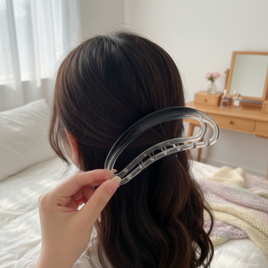 Mollette di tendenza per bambini Vintage eleganti perle con perline in tessuto a becco d'anatra clip vendita calda 5cm in lega di metallo alla moda all'ingrosso - Product Image 3