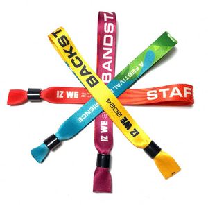 Disposable Wristband Custom Eco-Friendly Woven Polyester Bracelets With Non-Toxic Logo <b>Wrist</b> Bands - Product Image 2