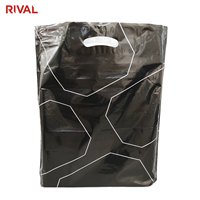 Sacs de shopping en plastique biodégradable à fond gousset, personnalisés en gros, avec logo et poignée, pour chaussures et chaussettes