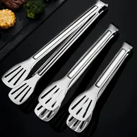 Penjepit Sajian Stainless Steel Grosir, Penjepit Minyak, Penjepit Panggangan, Peralatan Dapur untuk Restoran, Katering, dan Memanggang