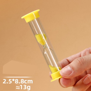 นาฬิกาทรายพลาสติก <span class=keywords><strong>PC</strong></span> ใส ทนทานต่อการตกกระแทก ขนาด D25x88 มม. ของขวัญสำหรับนักเรียน ของตกแต่ง นาฬิกาจับเวลา - Product Image 4