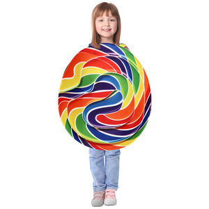 Costume de sucette arc-en-ciel, tenue de carnaval en polyester et soie de lait pour Halloween, pour enfants et adultes - Product Image 5