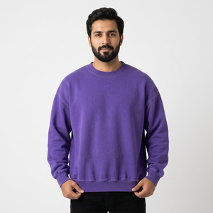 Sweat à capuche personnalisé en chenille brodée pour homme, hiver, poids lourd, séchage rapide, respirant, polyester/coton, décontracté, logo personnalisé - Product Image 1