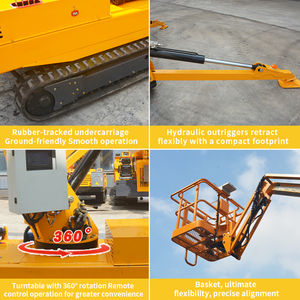 Plateforme élévatrice araignée silencieuse <span class=keywords><strong>de</strong></span> 10 m - Niveau sonore <span class=keywords><strong>de</strong></span> 50 dB, homologuée CE, batterie au lithium, verrouillage automatique et <span class=keywords><strong>descente</strong></span> d'urgence - Product Image 4