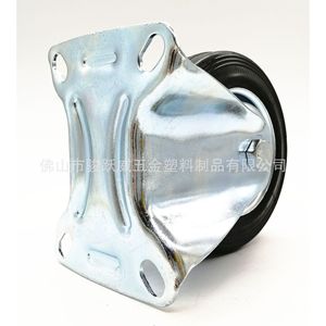 Roue pivotante en caoutchouc noir de 100 mm de diamètre, silencieuse, industrielle, pour étagères et chariots - Product Image 3
