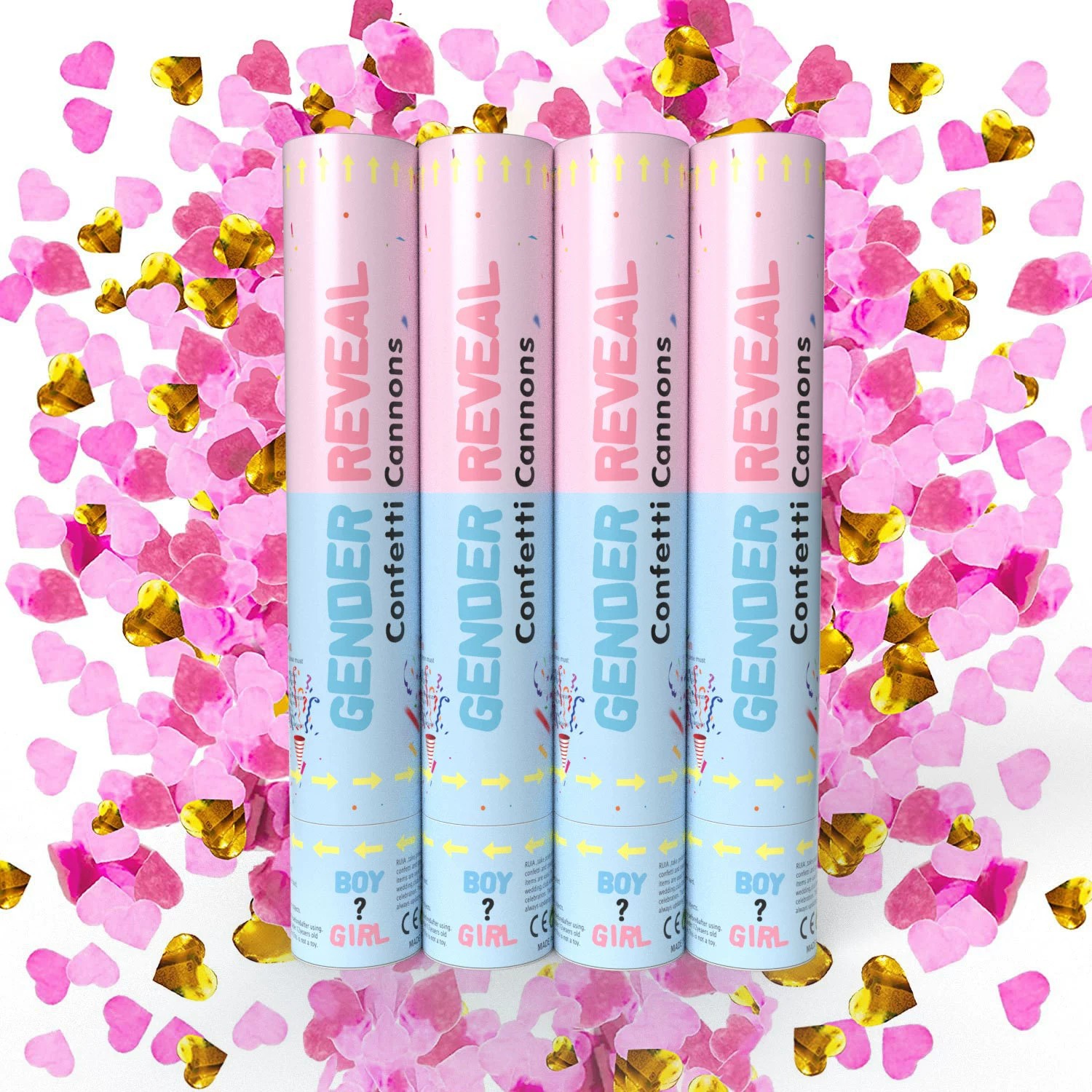 confettis roses