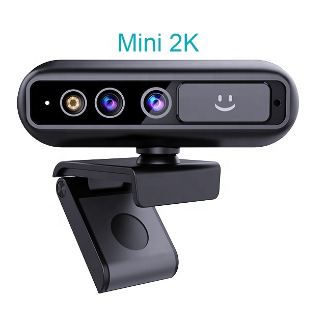 5MP 2K 1080P Windows Hello Face Recognition Webcam for Fast Login and Anti-Hacking with Windows 10 PC Computer