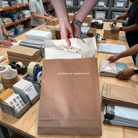 Sobre de Papel Kraft Personalizado, Reciclable, Biodegradable, Autoadhesivo, con 2 Tiras de Sellado, para Camisetas y Ropa