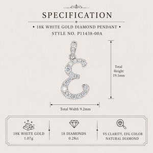 Elegant 18K White <b>Gold</b> Diamond <b>Number</b> 3 Pendant 0.280ct 18 Stones 1.07g Perfect for Everyday Wear - Product Image 4
