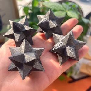 Estrellas Merkaba de Shungita Talladas a Mano, Cristales, Piedras Preciosas, Piedra de Meditación para Decoración del Hogar, Decoraciones de Cristal - Product Image 5