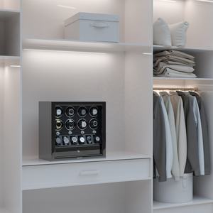 プレミアム時計ワインダージャイロレザーボックス静かなマブチモーター時計安全キャビネットディスプレイ8時計ワインダー収納Remontoir Montre - Product Image 2