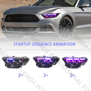 Assemblage de phares à LED pour voiture RGB Feu avant rouge style œil de démon Type 24-25 pour <span class=keywords><strong>Ford</strong></span> <span class=keywords><strong>Mustang</strong></span> S650 <span class=keywords><strong>GT</strong></span> 2024 2025 15-25 All New Tpye - Product Image 4