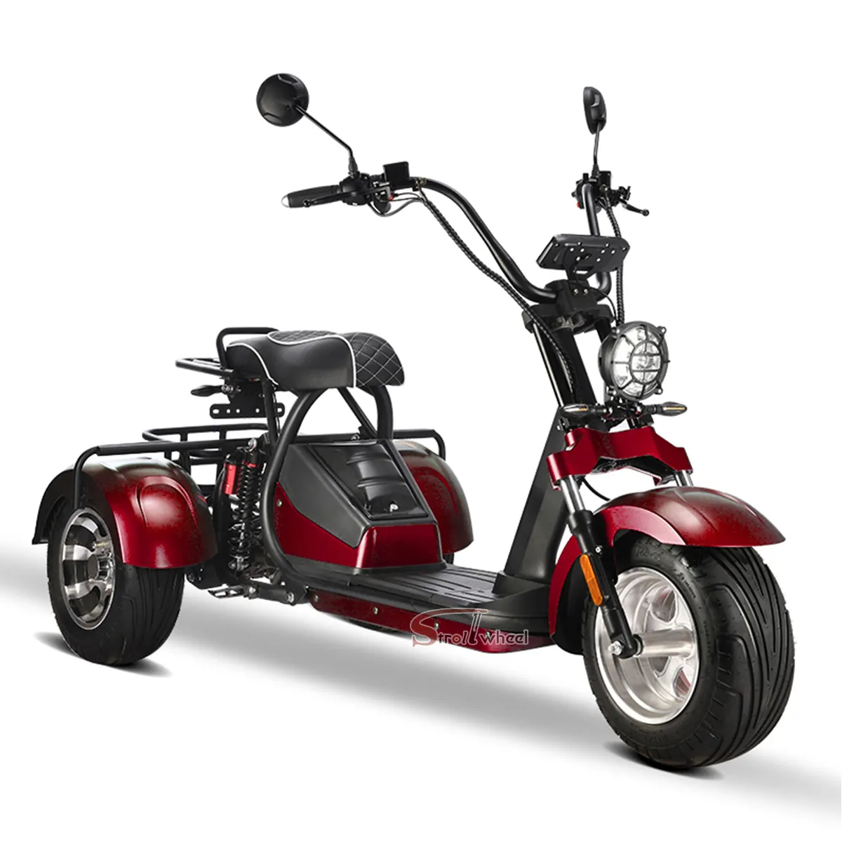 Sıcak satış 3 tekerlekli motosiklet 2000w elektrikli üç tekerlekli bisiklet elektrikli scooter 3 üç tekerlekli engelli ile padals yetişkinler için