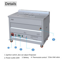 Nouvelle friteuse à gaz automatique en acier inoxydable de grande capacité 80L avec une productivité élevée, garantie 1 an pour les frites, le poulet et les chips