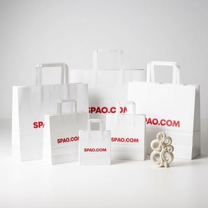 Fashion Dress Kraft Paper Bags with Custom Logo Offset Printing Durable & <b>Biodegradable</b> Eco-Friendly Gift <b>Packaging</b> - Product Image 3
