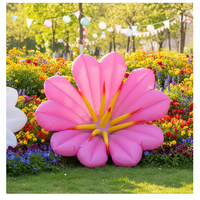 Fleur gonflable publicitaire réaliste 210D 4m en Oxford pour extérieur, impression numérique LED 12 couleurs, avec souffleur CE-Tubo
