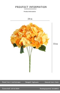 Hydrangea artificielle en soie de style européen à 5 têtes Mallorca pour la décoration intérieure, les mariages, la fête des mères, la Pâques, les arrangements de bouquets - Product Image 6
