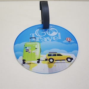Etiquetas de Equipaje Personalizadas de Acrílico Circular de 10 cm RubySub, Etiquetas de Equipaje para Sublimación - Product Image 3