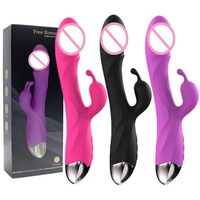 Großhandel USB-Aufladbarer 10-Gang Rabbit Vibrator Sexspielzeug Masturbation G-Punkt Klitoris Stimulator Wasserdicht für Frauen