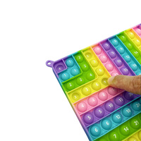 Vente en gros 12x12 Multiplication Math Games Board Times Table Learning Silicone Bubble Pop Fidget Jouets éducatifs Certifié ASTM