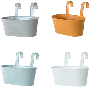 Ventes en gros de jardinières suspendues, paniers à fleurs en résine, jardinières murales suspendues, pots à fleurs suspendus, pour clôture, balcon ou balustrades - Product Image 2
