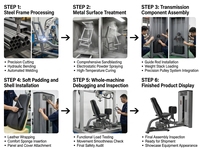 Machine d'entraînement de musculation en acier inoxydable pour adducteurs et abducteurs de la hanche, avec pile de poids de 65 kg