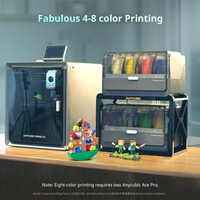 ANYCUBIC Kobra S1C Printer 3D Multiwarna, Kecepatan Tinggi 600mm/s, Pencetakan 4 Warna, Auto Leveling, Ruang Tertutup, 250x250x250mm