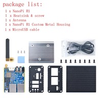 Routeur IoT Nanopi R1 1 Go de RAM/8 Go à double écran, compatible avec Ubuntu et OpenWrt open source, avec connecteurs GPIO, système d'exploitation Linux