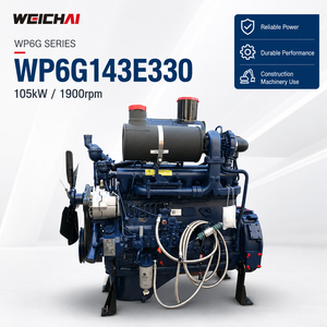 Moteur <span class=keywords><strong>diesel</strong></span> refroidi par eau SCDC Weichai WP6G143E330 143HP 105kW/1900tr/min pour machines industrielles de construction, bulldozer 140Ps. - Product Image 1