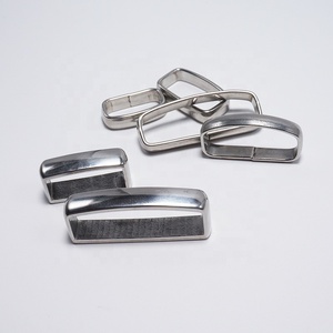 Venta al por mayor en Stock de acero inoxidable, latón macizo, anillo cuadrado de metal, cinturón de 20mm, 25mm, 30mm, 40mm - Product Image 1