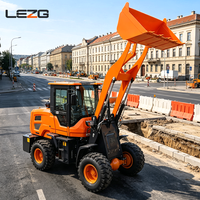 Mini-chargeuse sur pneus diesel 930 4x4 avec fourche à palettes, certifiée CE pour la manutention des matériaux agricoles et de construction