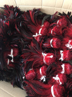 Abu-abu ayam jantan ekor ayam jantan bulu untuk kerajinan DIY kostum topi penggilingan Aksesori pesta panggung Karnaval dekorasi pernikahan