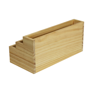 Bằng Gỗ Cube Lưu Trữ Organizer Bàn Organizer Mây Bằng Gỗ Hộp Lưu Trữ Ba Tầng Gỗ Chủ Bút - Product Image 2