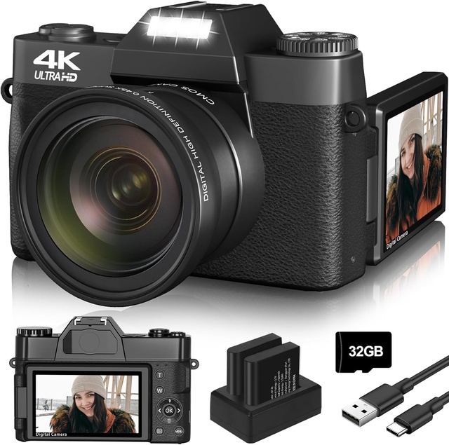 High Quality 48MP Digital Retro Video Camera with 3 Inch Screen Autofocus 16X Zoom Wifi 4K CMOS Sensor Wholesale