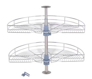Modern 180 Degree Revolving Swivel Baskets <b>Kitchen</b> Cabinet <b>Storage</b> Lazy Pull Out In-Cabinet Installation MCRB180 Cabinet Revolvi - Product Image 1