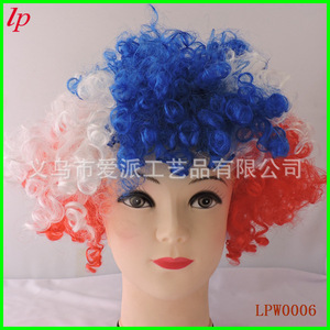 Perruque en Soie Haute Température Colorée LPW0006 Résistante à la Chaleur pour Fêtes et Soirées, Cheveux Bouclés - Product Image 1