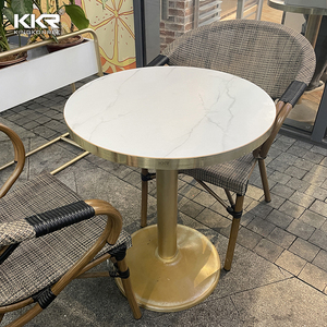 KKR Solid Surface Furniture Bàn Ghế Nhà Hàng, Bộ Bàn Ăn Tròn, Bàn Ăn Thức Ăn Nhanh - Product Image 6