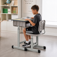 Table et chaise d'école sans formaldéhyde, ensemble moderne pour enfants, grande quantité en stock pour les écoles