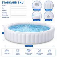 Canapé gonflable personnalisé pour piscine, bar flottant gonflable pour grande piscine extérieure, piscine gonflable pour familles
