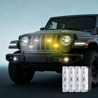 3 LED Auto-Frontgrill-Stroboskoplichter Blitzwarnleuchte Rot Blau Gelb Rettungsfahrzeug Notfall-Blinklicht Signalleuchte
