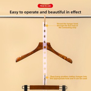 Bande de connexion pour cintres de magasin de vêtements, sangle en cuir, ensemble de pinces pour pantalons, bande de liaison spéciale, chaîne en plastique, sangle transparente 100% - Product Image 1
