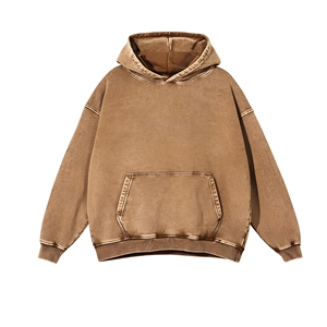 Sweat à capuche en coton rétro personnalisé pour hommes, avec broderie ton sur ton, directement de l'usine, pour les détaillants de streetwear aux États-Unis - Product Image 1