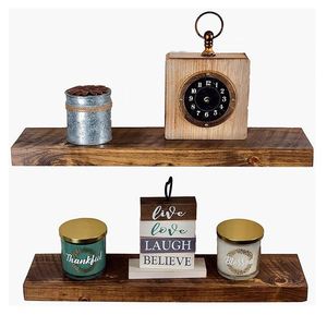 <span class=keywords><strong>Étagère</strong></span>s murales décoratives <span class=keywords><strong>vintage</strong></span>, lot de 2 <span class=keywords><strong>étagère</strong></span>s murales flottantes rustiques faites à la main pour le salon et la chambre à coucher, meubles USA - Product Image 1