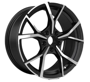 Nuovi Cerchi in Lega di Alluminio YQ da 17 Pollici per SUV, Multi-Raggio 8.5J ET38 PCD5X112, Finitura Nera Lavorata, Garanzia di 3 Anni per Golf <span class=keywords><strong>R</strong></span> - Product Image 1
