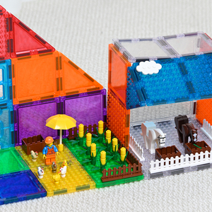 Tuiles magnétiques Magplayer compatibles avec les blocs de style Legoed, tuiles de construction magnétiques, tuiles de construction magnétiques 3D - Product Image 5