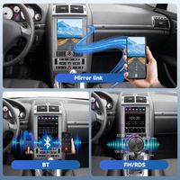 Hikity Radio mobil 9.7 "untuk Peugeot 407 2004-2011 Android 2 + 64G layar vertikal CarPlay nirkabel/Android Auto GPS WiFi grosir