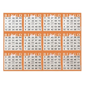 Hot Selling in Stock Recyclable Paper Custom Print Color Different Numbers Bingo Paper <b>Sheets</b> - Product Image 1