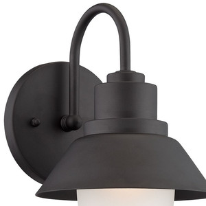 Luce da parete moderna nera opaca con luce da parete calda bianca CCT 12W IP65 da esterno in alluminio per giardino fonte E27 - Product Image 4